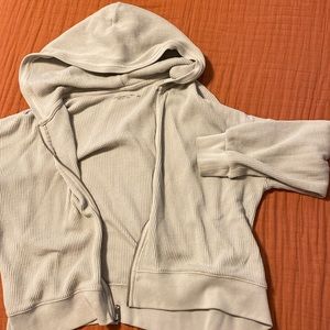 Abercrombie & Fitch Slouchy fit waffle zip up